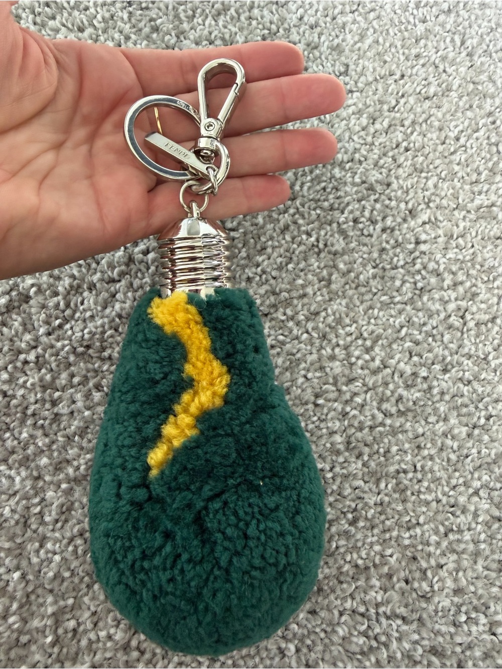 Fendi shearling bag charm/ keychain vintage